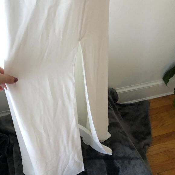 Fame and Partners White Ruffle Evening Gown - Picture 4 of 6